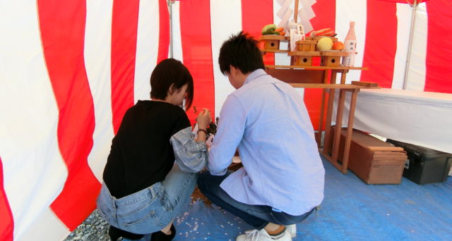 近江八幡市にて地鎮祭