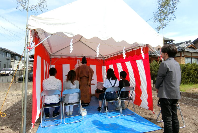 東近江市にて地鎮祭