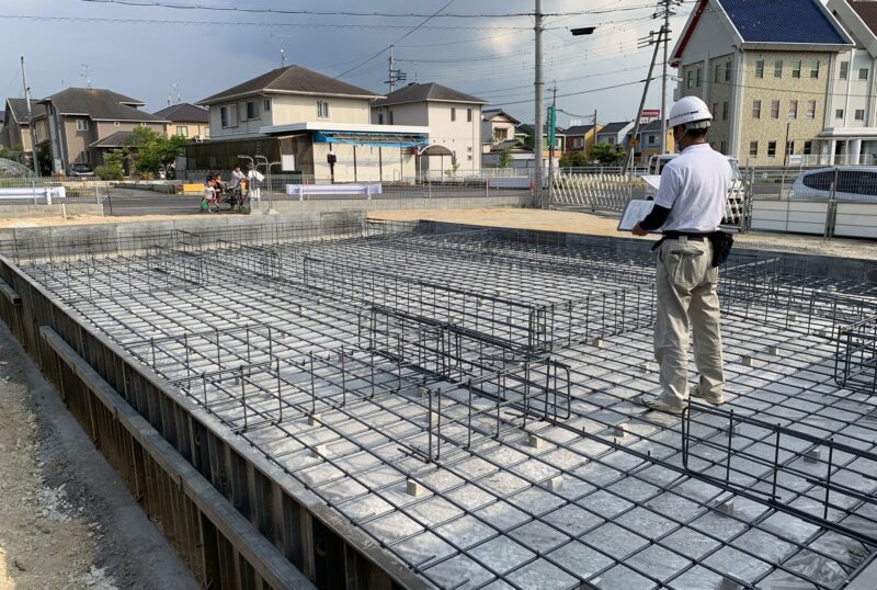 守山市にて配筋検査