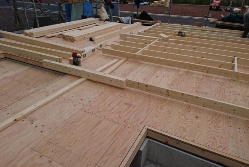 愛知郡愛荘町モデルハウス〜建て方前〜
